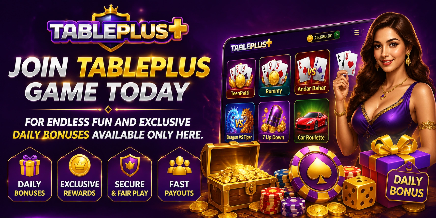 TABLEPLUS game lobby preview